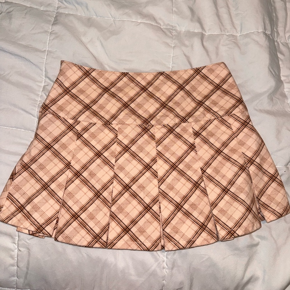 Plaid y2k 90s Pleated Mini Skirt